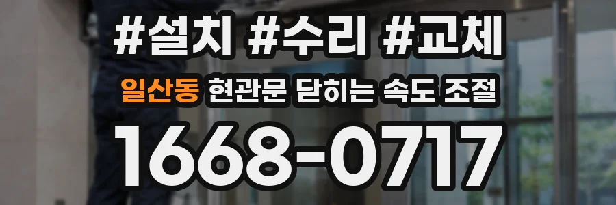 일산동 현관문 닫히는 속도 조절