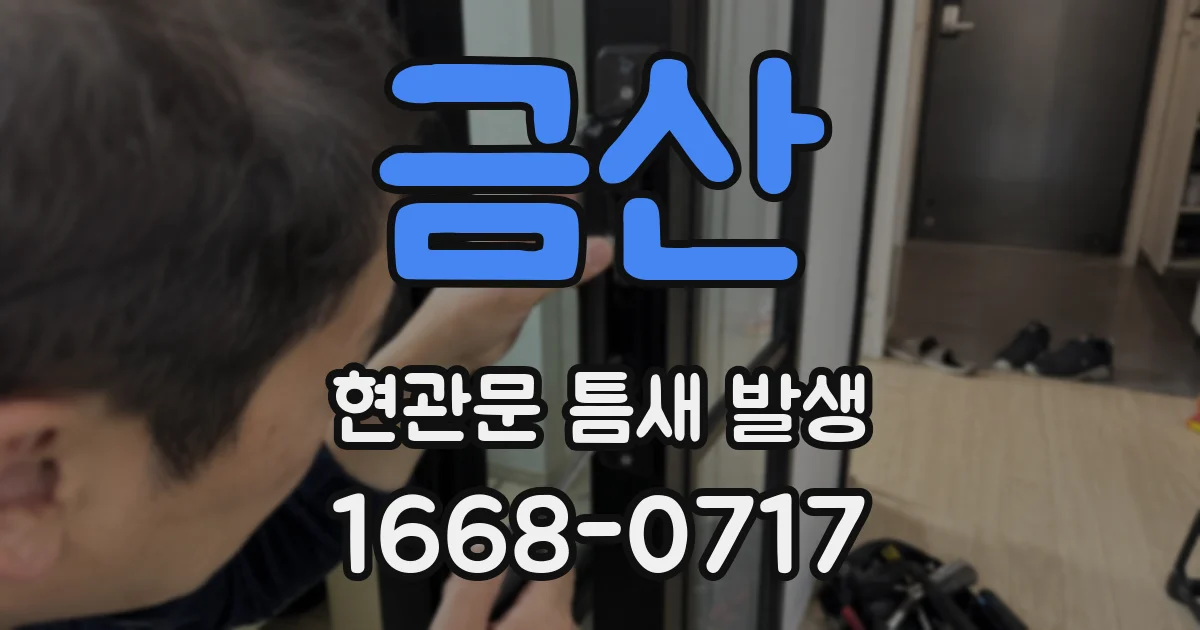 금산 현관문 틈새 발생