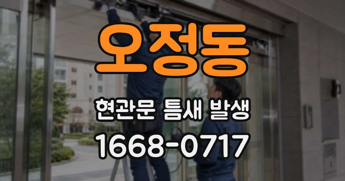 오정동 현관문 틈새 발생