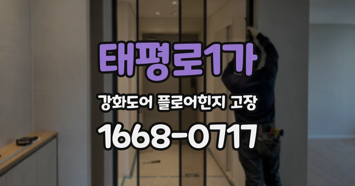 태평로1가 강화도어 플로어힌지 고장