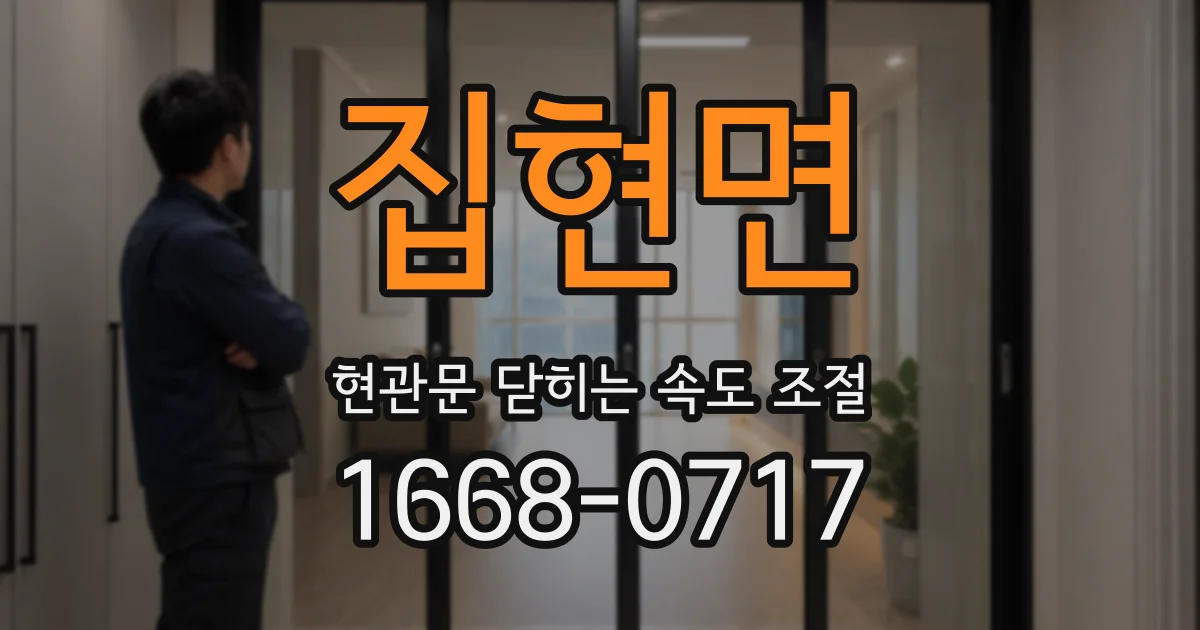 집현면 현관문 닫히는 속도 조절