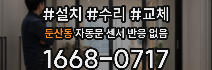 둔산동 자동문 센서 반응 없음