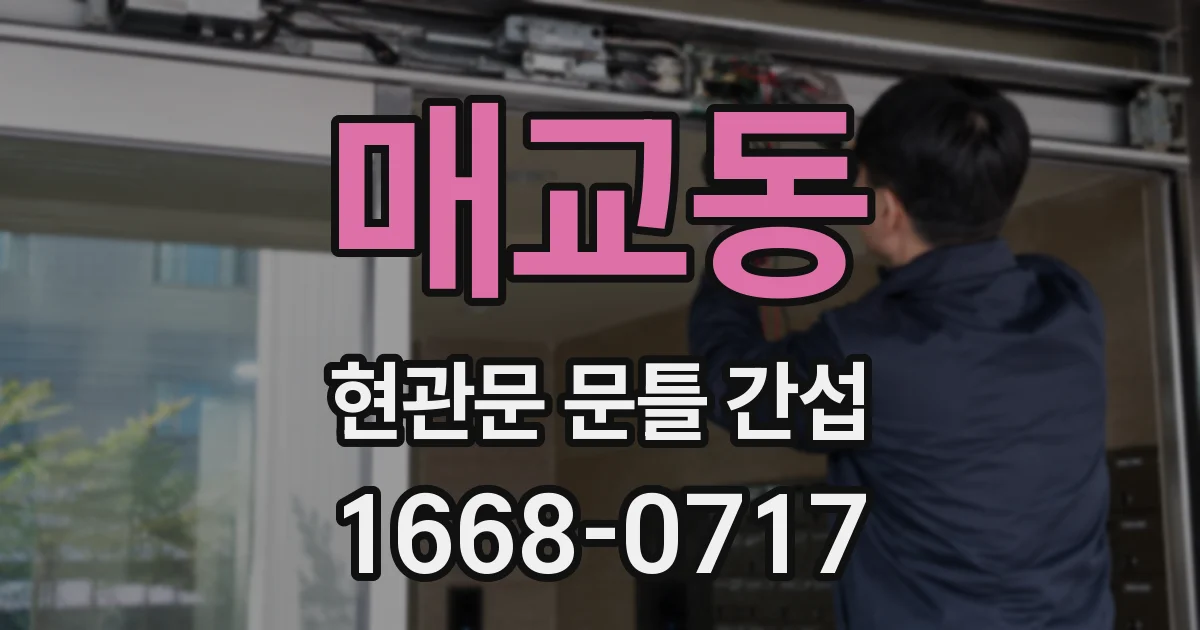 매교동 현관문 문틀 간섭