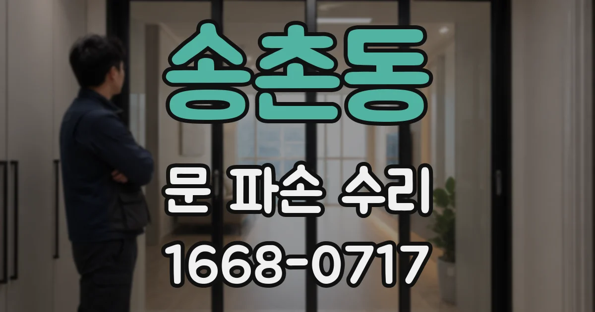 송촌동 문 파손 수리