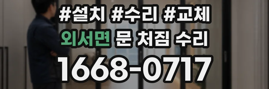 외서면 문 처짐 수리