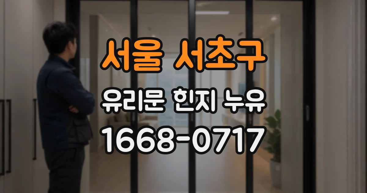 서울 서초구 유리문 힌지 누유