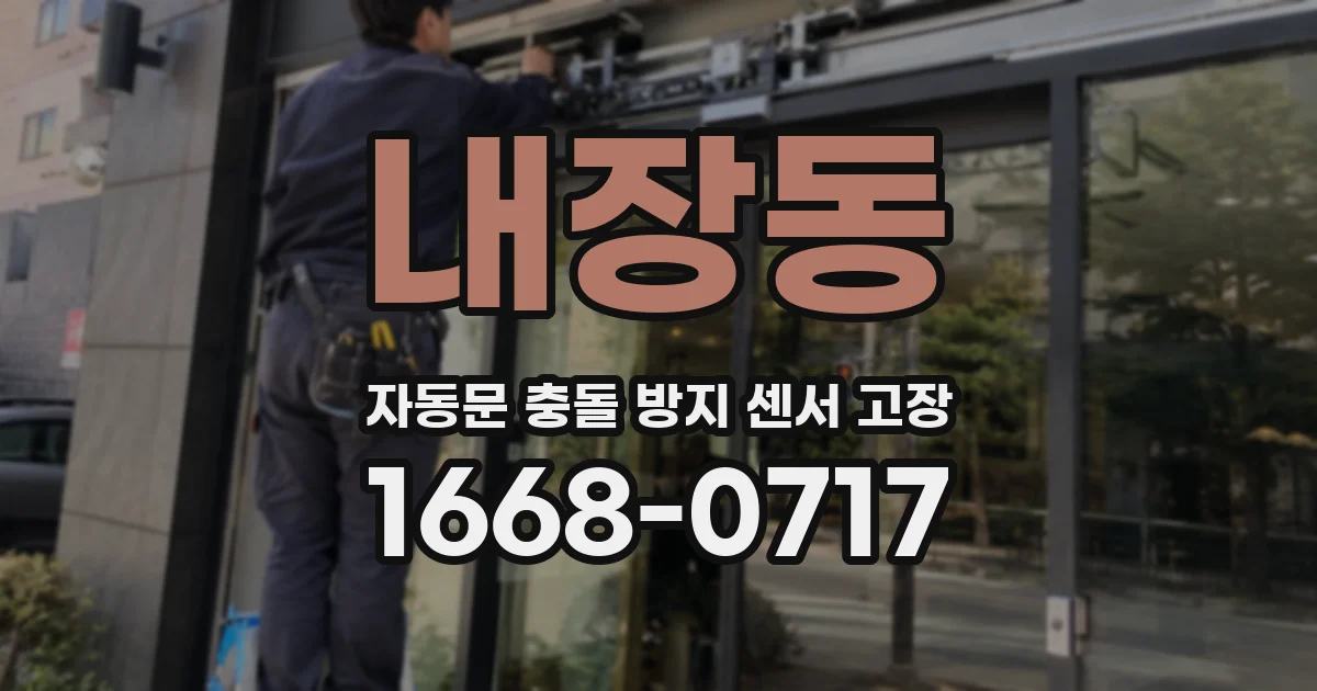 내장동 자동문 충돌 방지 센서 고장