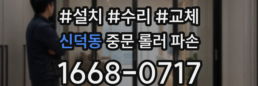 신덕동 중문 롤러 파손