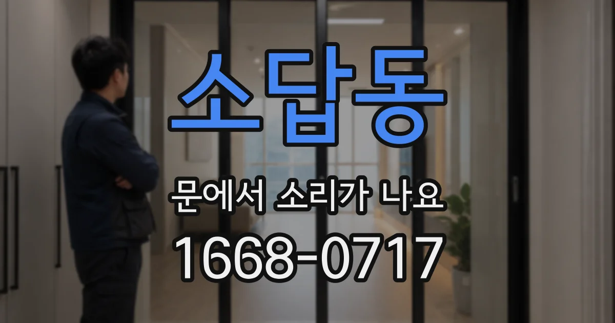 소답동 문에서 소리가 나요