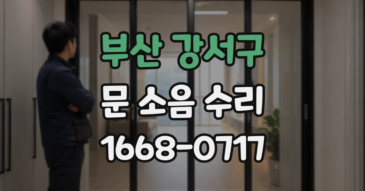 부산 강서구 문 소음 수리