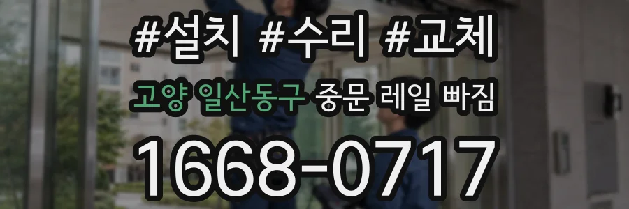 고양 일산동구 중문 레일 빠짐