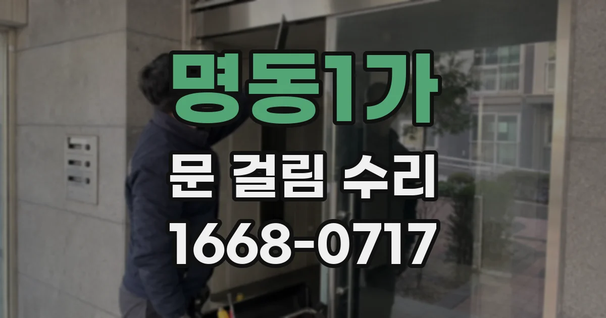 명동1가 문 걸림 수리