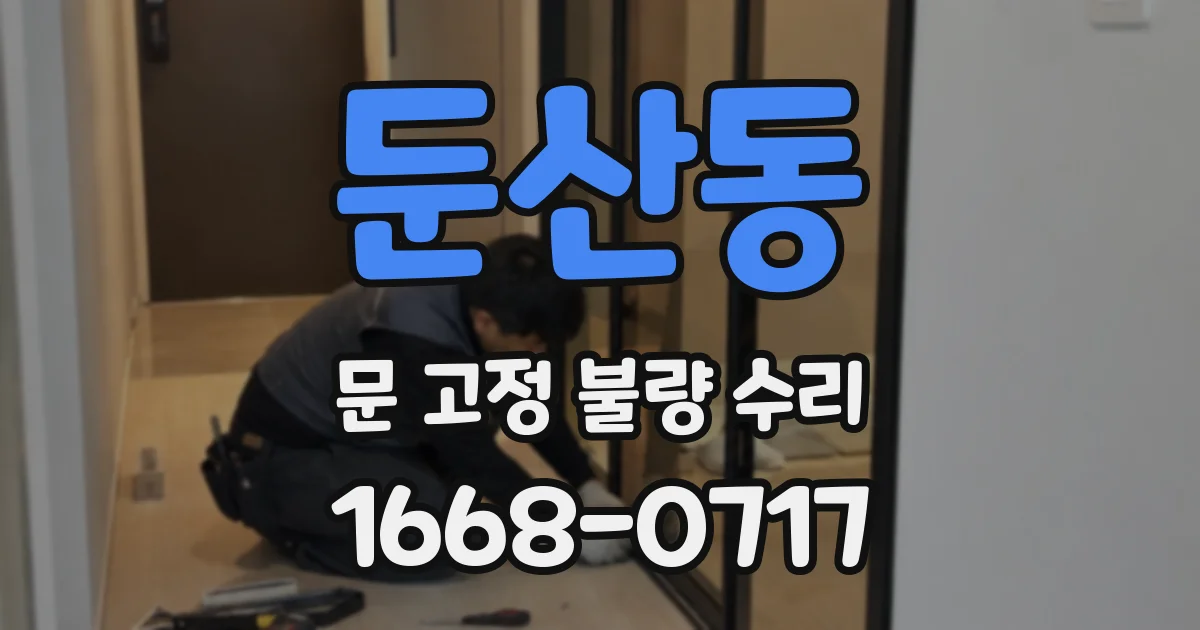 둔산동 문 고정 불량 수리