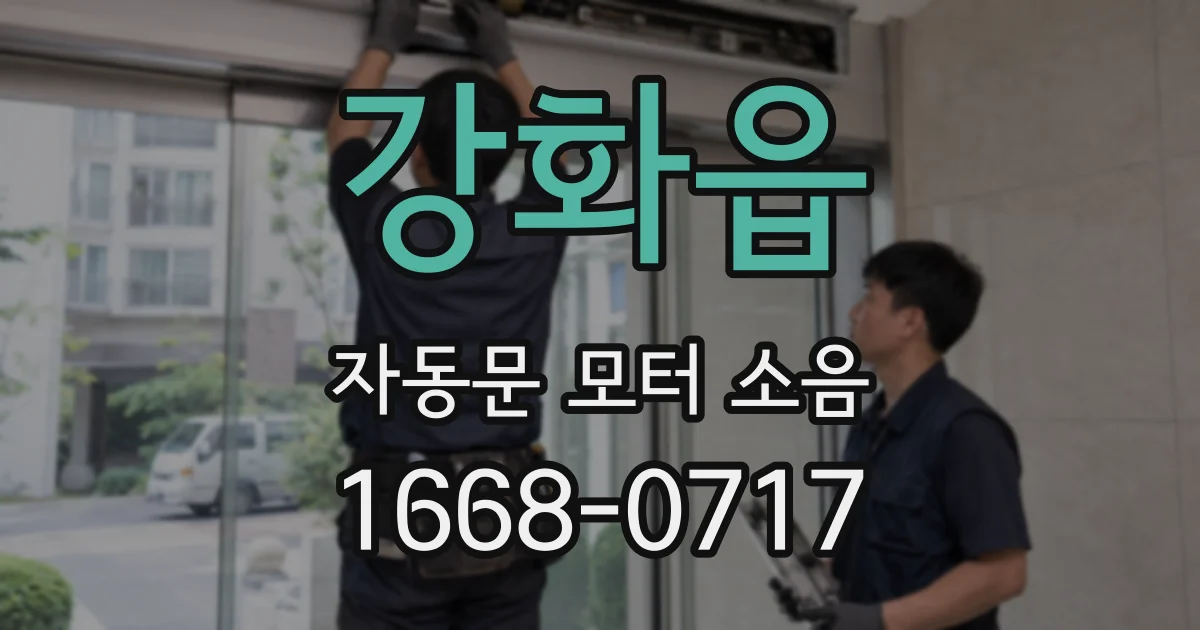 강화읍 자동문 모터 소음