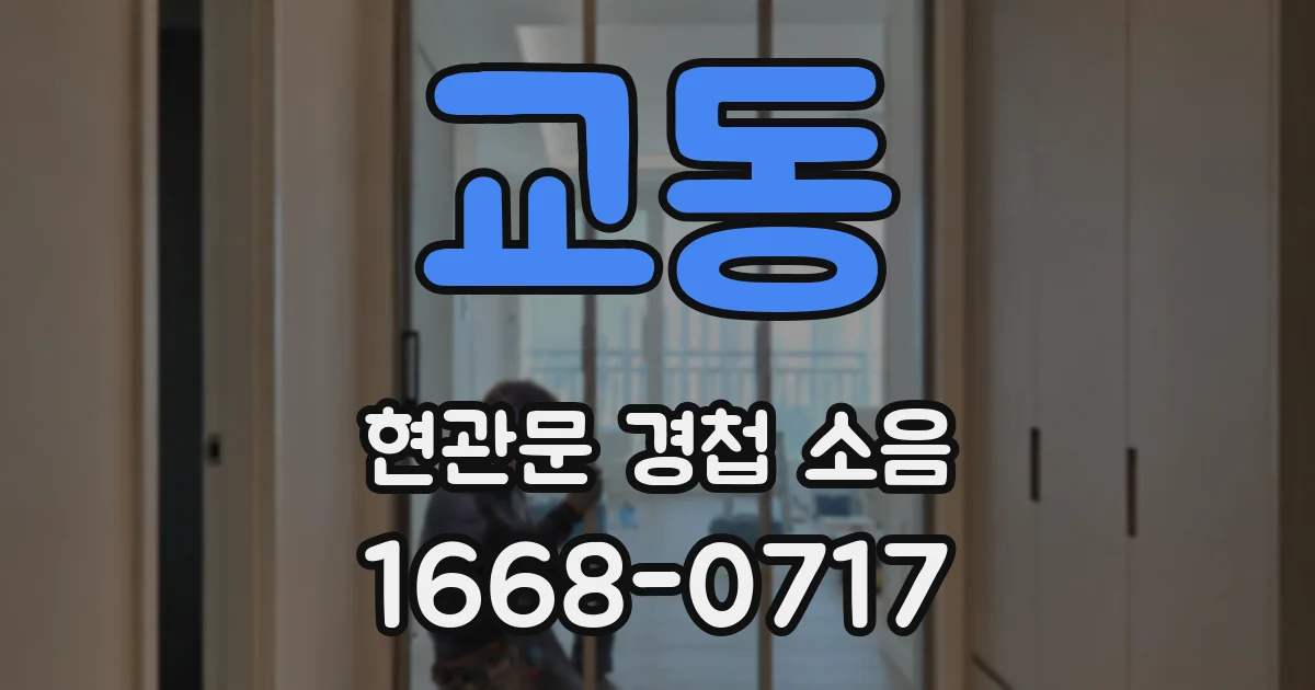 교동 현관문 경첩 소음