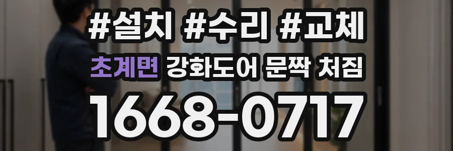 초계면 강화도어 문짝 처짐