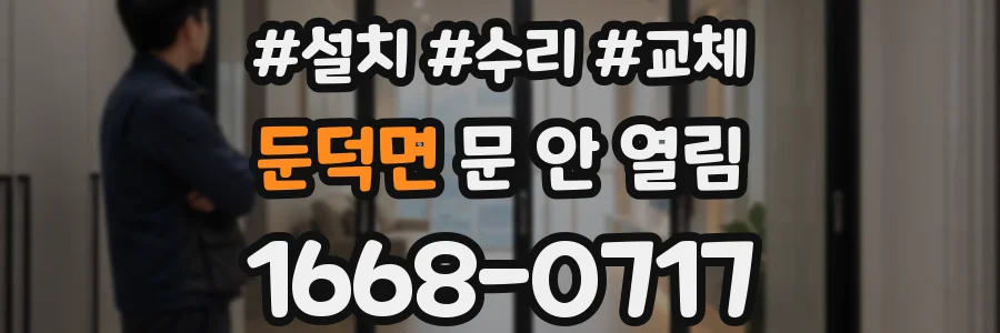 둔덕면 문 안 열림