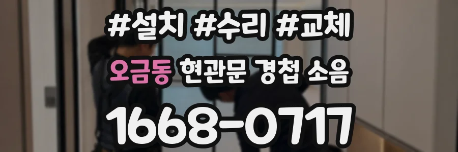 오금동 현관문 경첩 소음