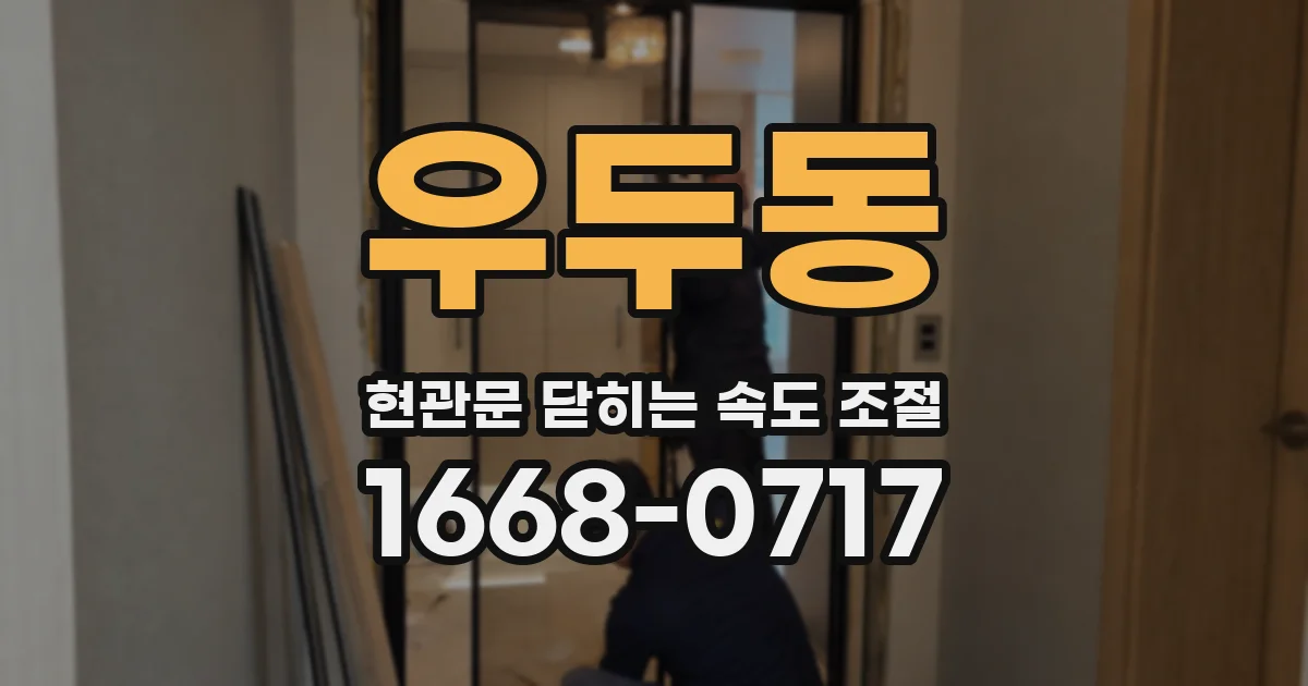 우두동 현관문 닫히는 속도 조절