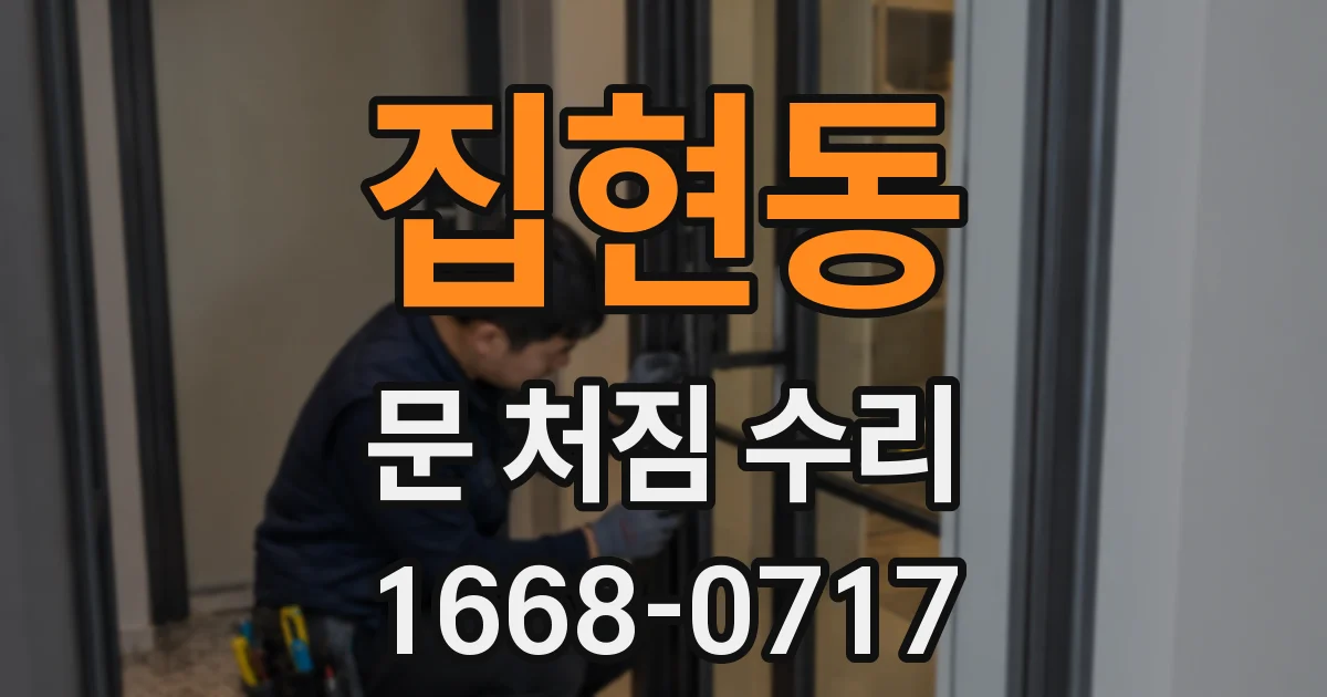 집현동 문 처짐 수리