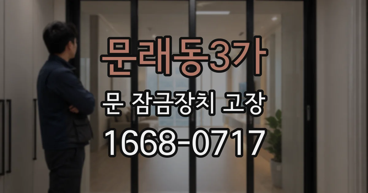 문래동3가 문 잠금장치 고장