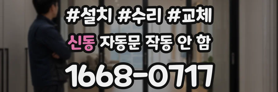 신동 자동문 작동 안 함