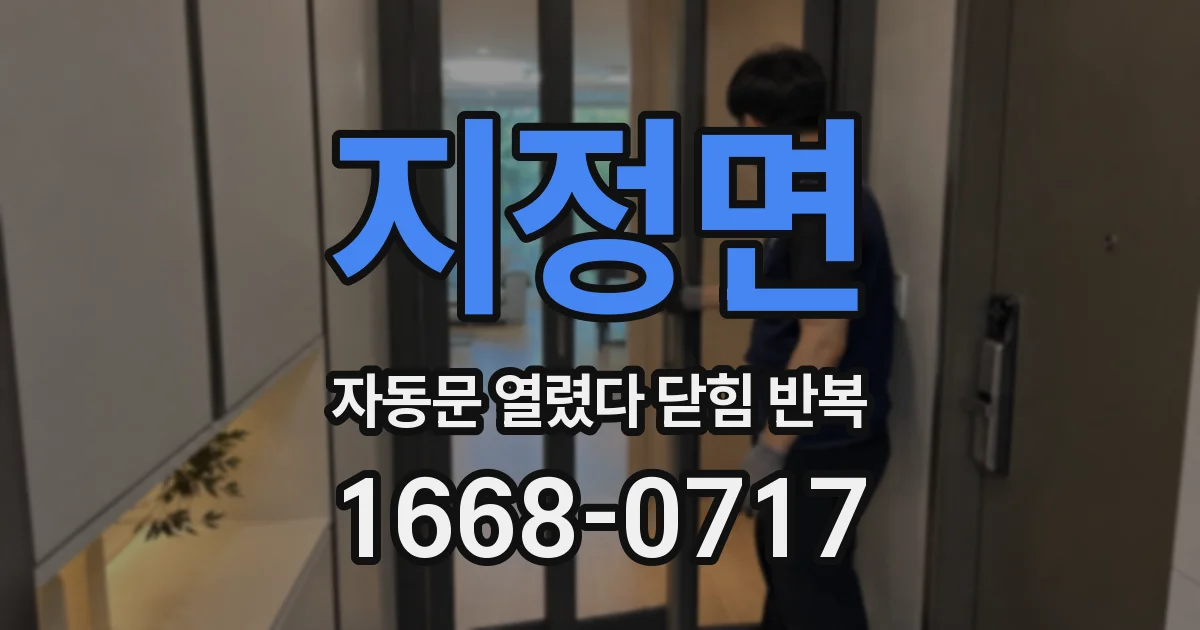 지정면 자동문 열렸다 닫힘 반복