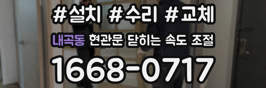 내곡동 현관문 닫히는 속도 조절