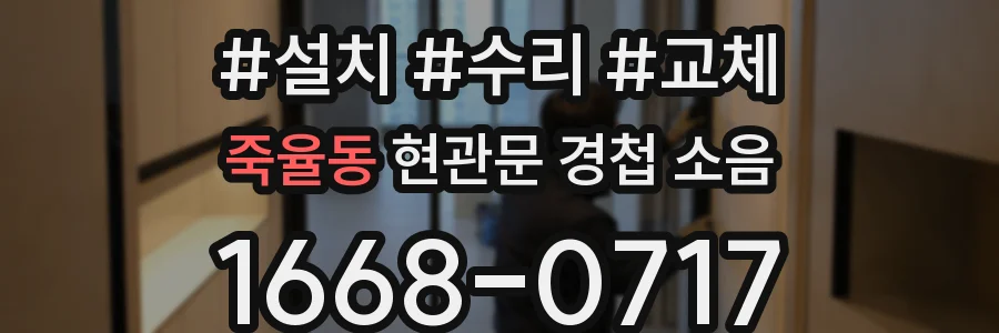 죽율동 현관문 경첩 소음