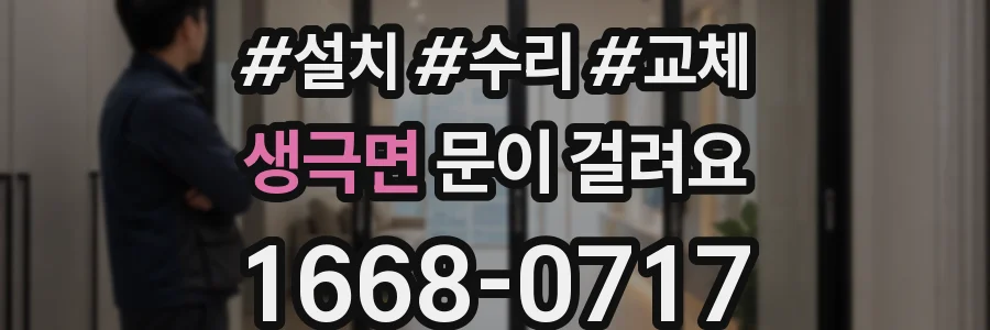 생극면 문이 걸려요
