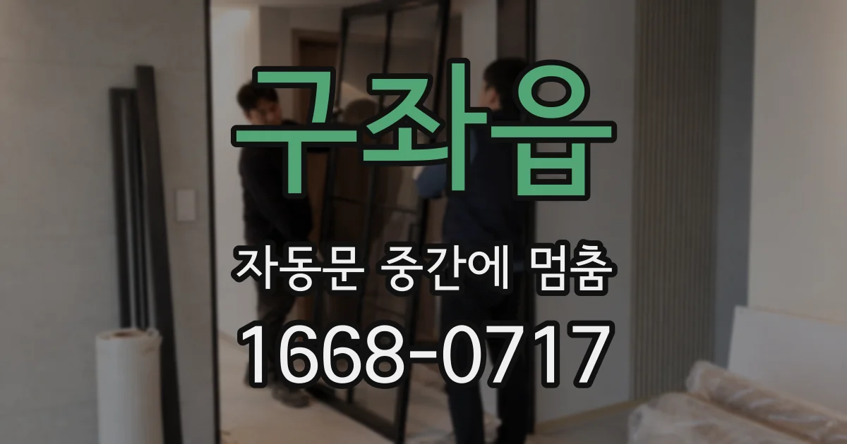 구좌읍 자동문 중간에 멈춤
