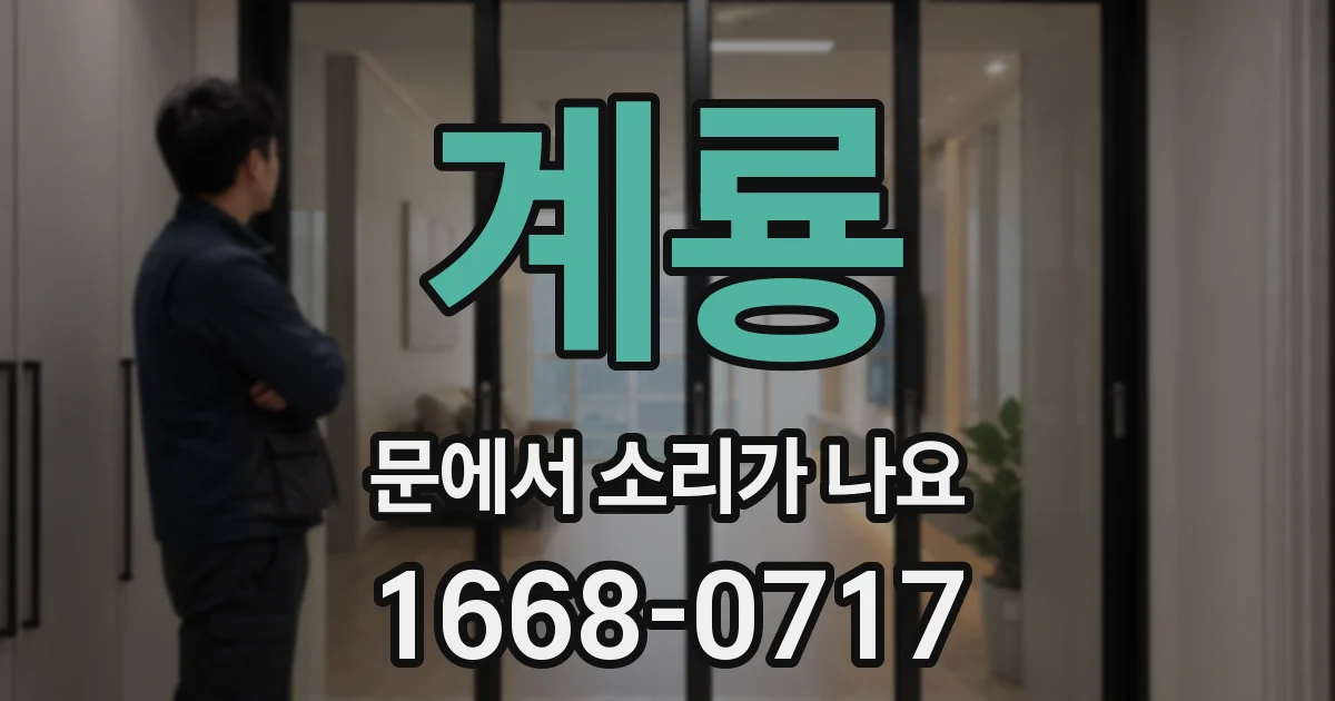 계룡 문에서 소리가 나요