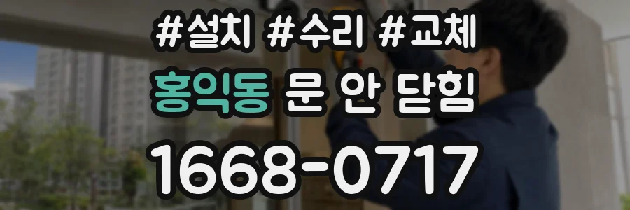 홍익동 문 안 닫힘
