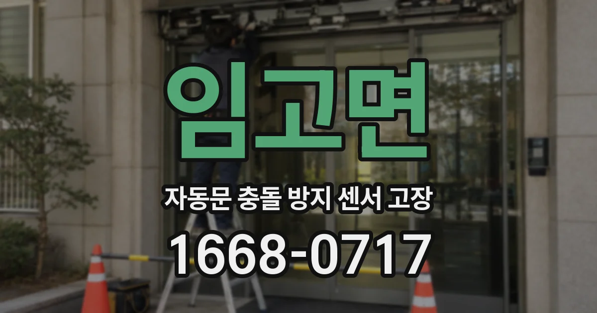 임고면 자동문 충돌 방지 센서 고장