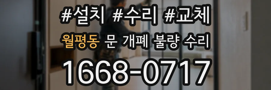 월평동 문 개폐 불량 수리
