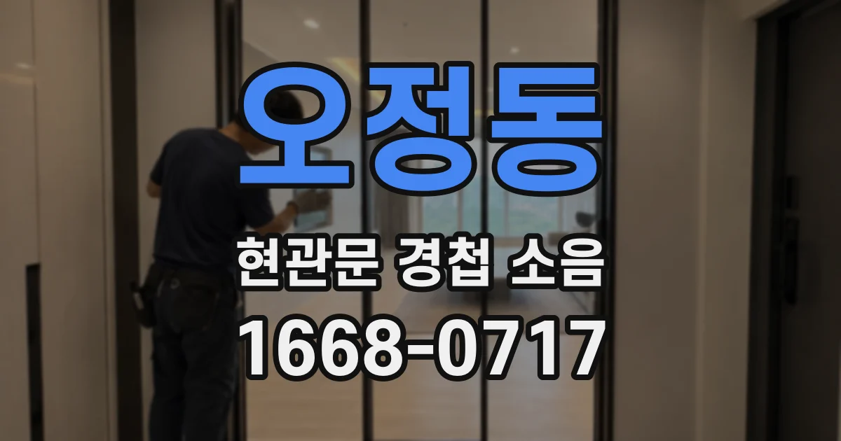 오정동 현관문 경첩 소음