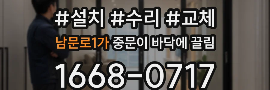 남문로1가 중문이 바닥에 끌림