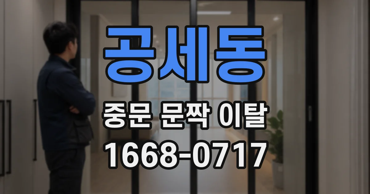 공세동 중문 문짝 이탈