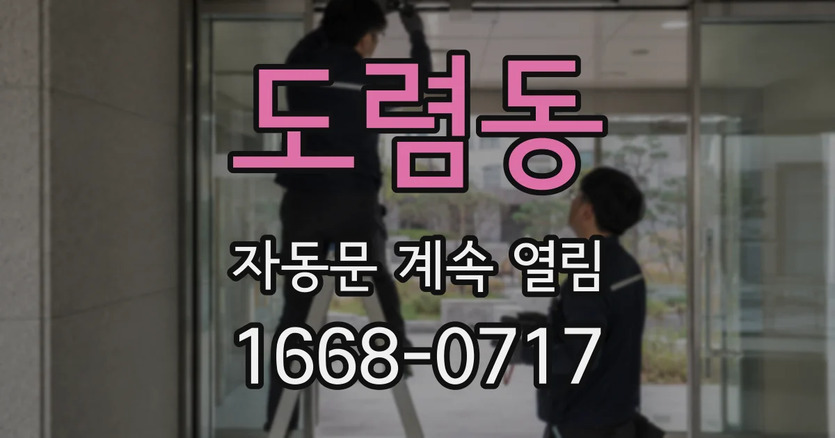 도렴동 자동문 계속 열림