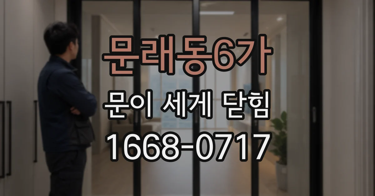 문래동6가 문이 세게 닫힘
