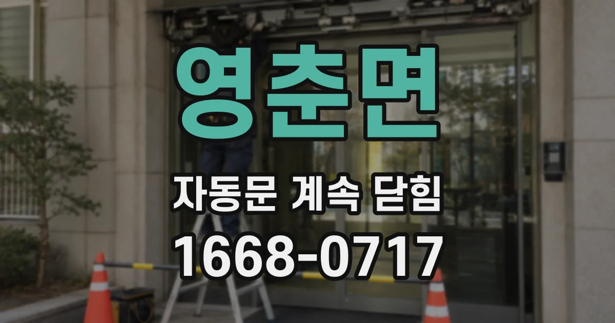 영춘면 자동문 계속 닫힘