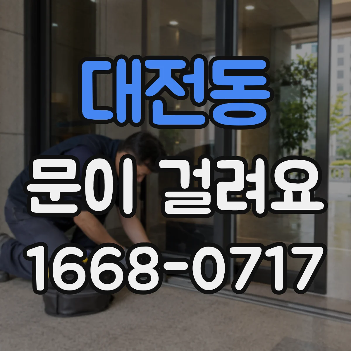 대전동 문이 걸려요