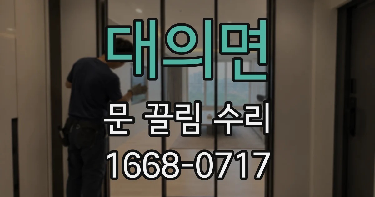 대의면 문 끌림 수리
