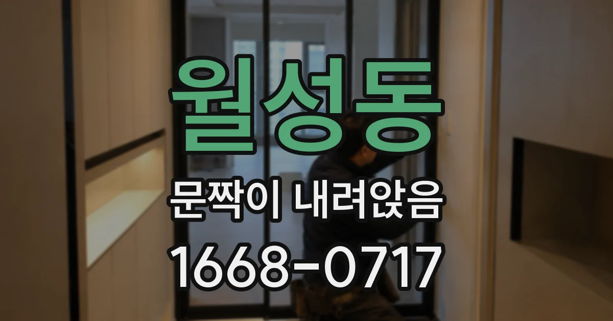 월성동 문짝이 내려앉음
