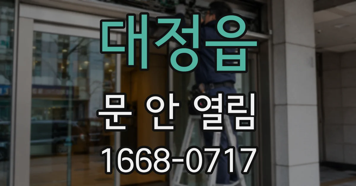 대정읍 문 안 열림