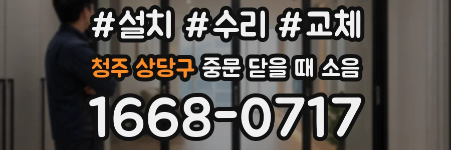 청주 상당구 중문 닫을 때 소음