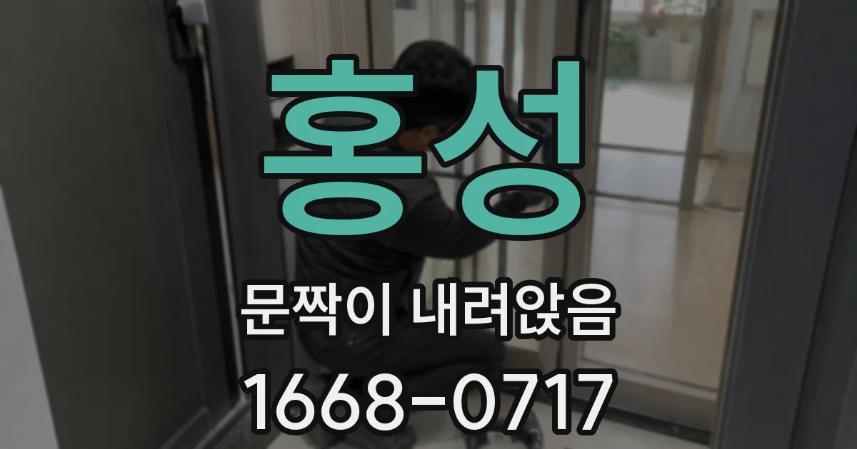 홍성 문짝이 내려앉음