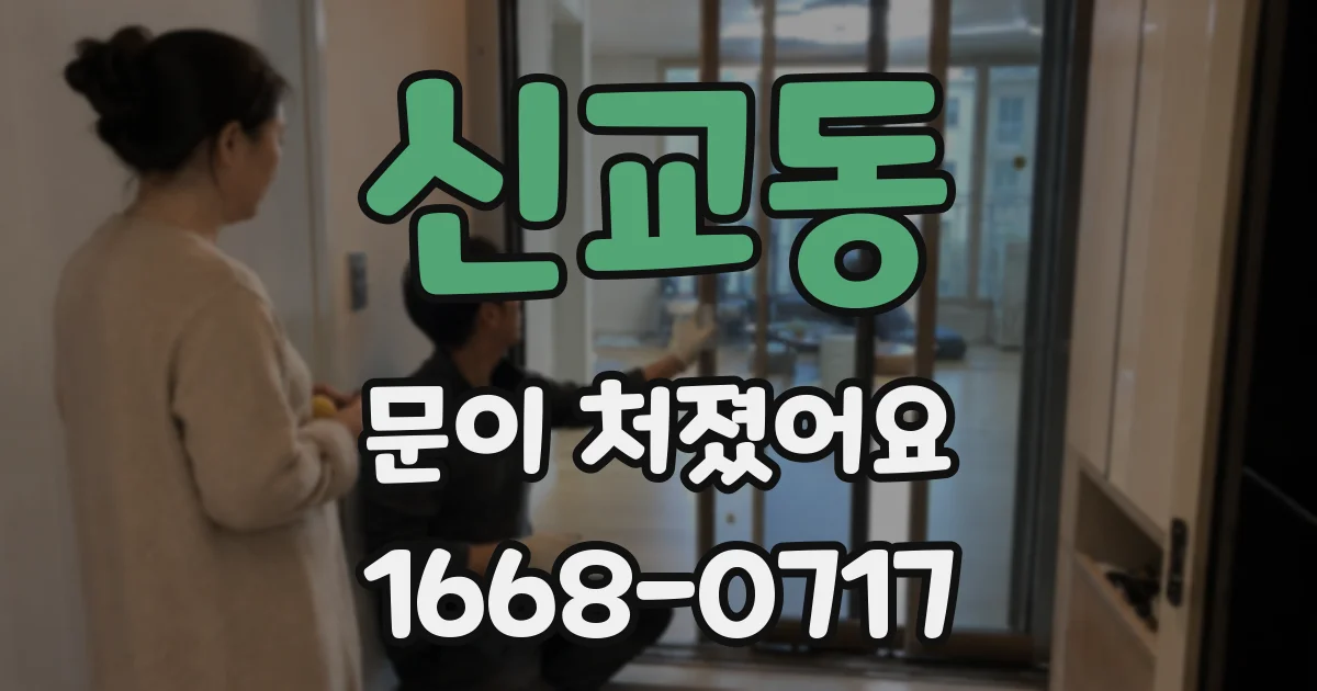 신교동 문이 처졌어요