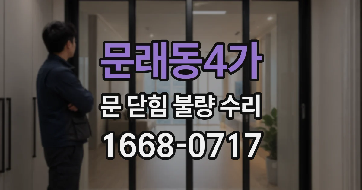 문래동4가 문 닫힘 불량 수리