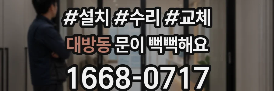 대방동 문이 뻑뻑해요